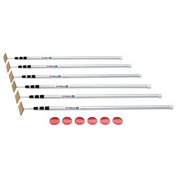 ZIP WALL SPRING LOADED KIT-6PK