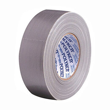 Multi Purpose Duct Tape, 2 in x 60 yd x 9 mil, Polyethylene Coated Cloth, Gray
