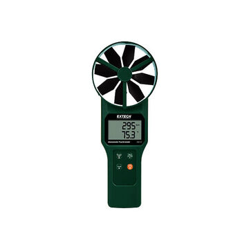 Mini thermo-anémomètre/psychromètre CFM/CMM, palette rotative et thermistance, double écran LCD, 0.2 à 30 ampères, 4 à 140 degré F