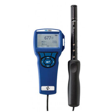 Indoor CO/Temperature/Humidity Air Quality Meter, 0 to 5000 ppm, 32 to 140 deg F, 5 to 95% RH