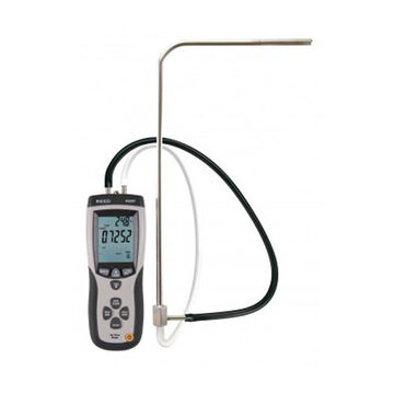 Anémomètre à tube de Pitot/manomètre différentiel, palette rotative, double écran LCD, 1 à 80 mps, 0.752 psi, 32 à 122 degré F