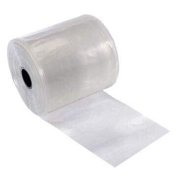 Layflat Tubing, 8 in x 1980 ft/Roll x 4 mil, Polyethylene, Clear