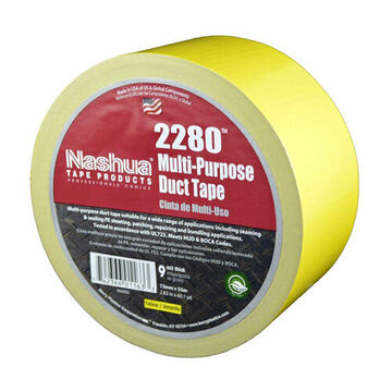 Multi Purpose Duct Tape, 48 mm x 55 m x 9 mil, Polyethylene Coated Cloth, Yellow