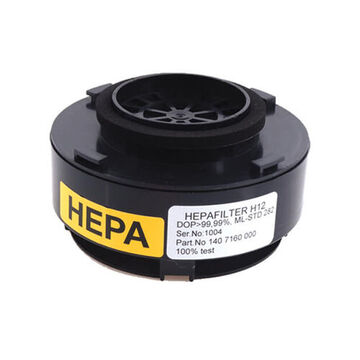 HEPA Air Filter, 5-1/2 in x 2-1/2 in, Paper, 0.3 micron, 99.97%