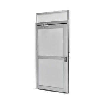 Modular Hinged Door, 42 in x 10 ft 3 in, Aluminum Front, Anodized Aluminum Frame