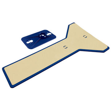 Tête et plaque antidérapante, 8 pouce x 14 pouce, plastique, bleu/rouge/blanc, livré avec (1) tête de plafond suspendu Edge, (1) plaque antidérapante