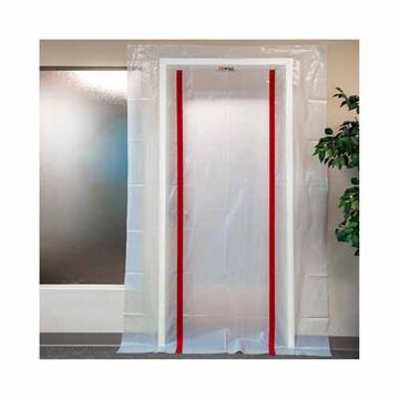 Commercial Door Kit, 4 ft x 8 ft x 25.4 mil, 4 mil Plastic Sheeting, Clear