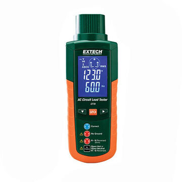 GFCI and AC Circuit Load Tester, 90 to 240 V, 0.1 to 99.9%, LCD