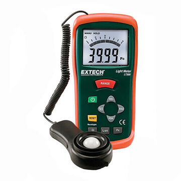 Digital/Analog Light Meter, 40000 Fc, 0.01 Fc/Lux, '+/-5% rdg