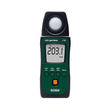 LED Light Meter, 99.99 to 40000 Fc, '+/-3%