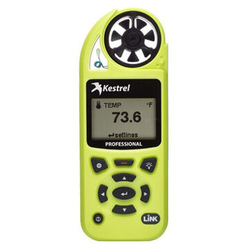 Professional Environmental Meter, 0.6 to 40.0 mps, Larger of 3% of reading, -20 to 158 deg F