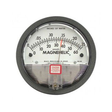 Manomètre différentiel Magnehelic, 0 à 0.25 po WC/0 à 62 pa, 1/8 po FNPT, +/-2% de la pleine échelle