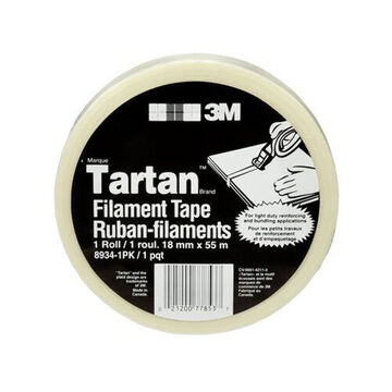 Utility Filament Tape, Transparent, 18 mm x 55 m, 4 mil