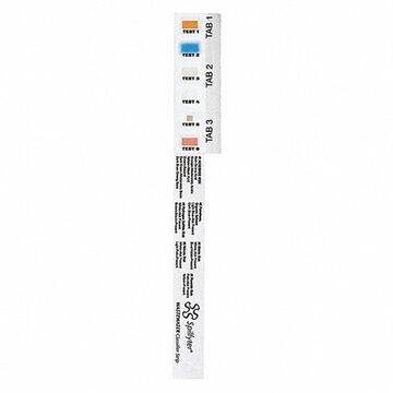 Waste Water Classifier Strip, 0 to 13 pH, 10 ppm Hydrogen Sulfide, 10 ppm Nitrates and 1 ppm Nitrites, 10 ppm Petroleum Products and Organic Solvents, 20 ppm Fluoride, 10, 10 in x 12 in