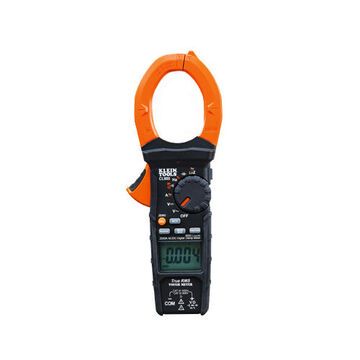 True RMS Digital Clamp Meter, LCD Display, 2 in Jaw Capacity, 1000 V, 2000 A