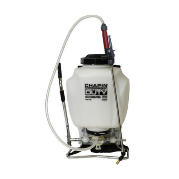 Self-Cleaning Sprayer, 4 gal, Plastic, 0.4 to 0.5 gpm, 6 In Fill Opening