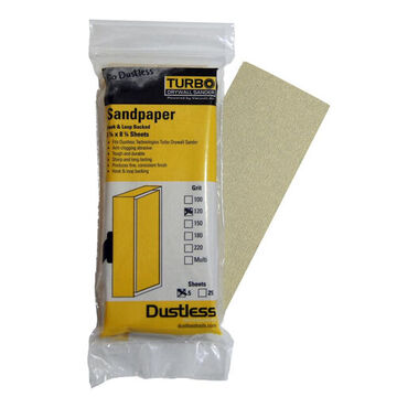 Sandpaper, 3-1/4 in x 8-1/4 in, Tan, 120 Grit