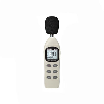 Sound Level Meter, LCD Display, 40 to 130 dB, +/-2 dB, 0.1 dB Resolution