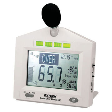 Sonomètre, écran LCD, 30 à 80 dB, +/-1.5 dB, résolution 0.1 dB