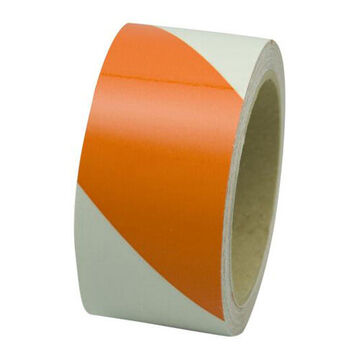 Engineer Grade Reflective Tape, Orange/White, 2 in x 30 ft