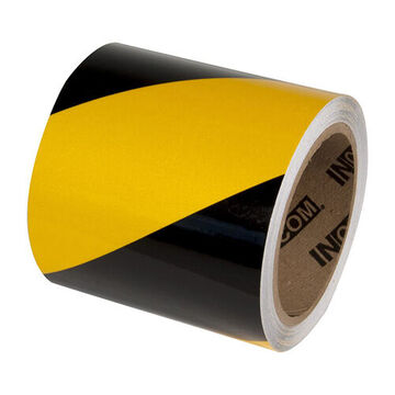 Engineer Grade Reflective Tape, Yellow/Black, 3 in x 30 ft