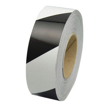 Engineer Grade Reflective Tape, Black/White, 2 in x 150 ft