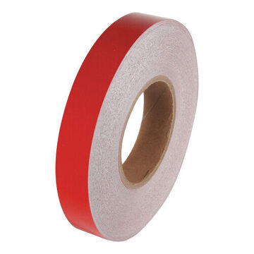 Engineer Grade Reflective Tape, Red, 1 in x 150 ft, 5.5 to 6.5 mil