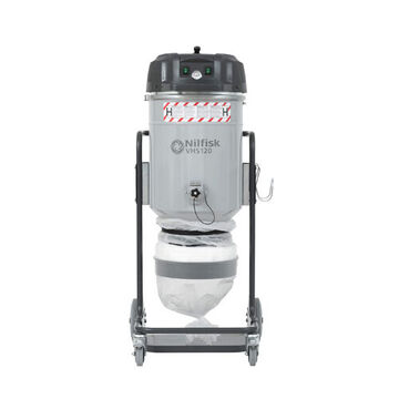 Wet/Dry Vacuum Cleaner, 6.6 gal Tank Capacity, 176 cfm, 120 V, 2.68 HP, HEPA Filter