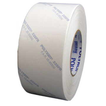 Flame Retardant Duct Tape, White, 2 in x 55 m x 12 mil