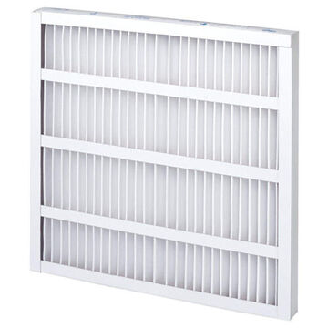 High Capacity Pleated Air Filter, Synthetic Mechanical, 20 in x 20 in x 2 in, MERV 8