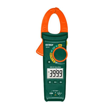 AC Clamp Meter, LCD, 1.2 in Jaw Capacity, 600 V, 400 A