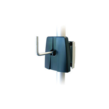 Snap-on Utility Dust Barrier Zip Hook, Holds 40 lbs, Plastic, Metal, Black