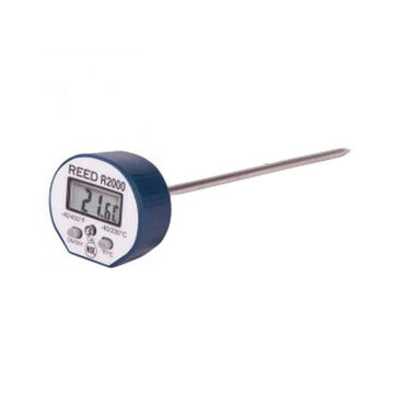 Digital Thermometer, LCD, -40 to 450 deg F (-40 to 230 deg C), <0 deg F (-17.8 deg C): +/-3.6 deg F (2 deg C), 0 to 230 deg F (-17.8 to 110 deg C): +/-1 deg F (0.5 deg C), >230 deg F (110 deg C): +/-3.6 deg F (2 deg C)