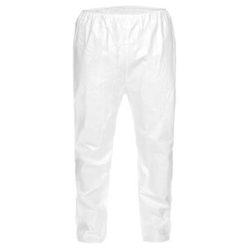 Pantalon jetable, grand, blanc, tissu