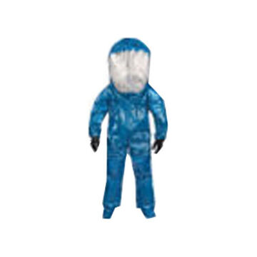 Front Entry Protective Suit, X-Large, Dark Blue, Proprietary Film, Needle Punch PET, EVOH