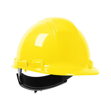 Hard Hat, Yellow, HDPE, Nylon Ratchet Adjustment