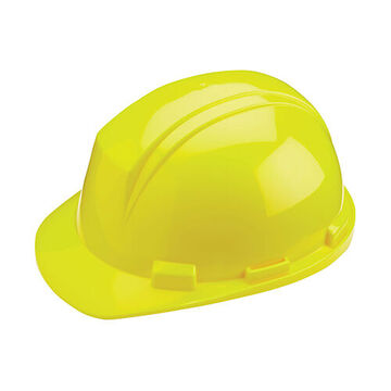 Sure Lock Hard Hat, Yellow, HDPE, Nylon Ratchet Adjustment