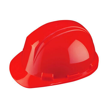 Sure Lock Hard Hat, Red, HDPE, Nylon Ratchet Adjustment
