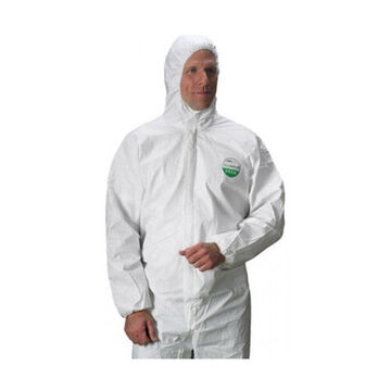 Coverall Hooded, Disposable, Microporous Film