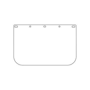 Flat Faceshield Visor, Clear, Petg, 15-1/2 In X 8 In X 0.06 In