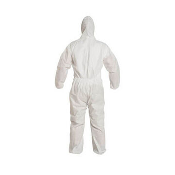 Hooded, Disposable Protective Coverall, X-Large, White, ProShield® 10 Fabric