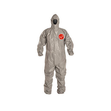 Coverall Chemical Resistant Protective, Gray, Tychem® 6000 Fabric, Taped