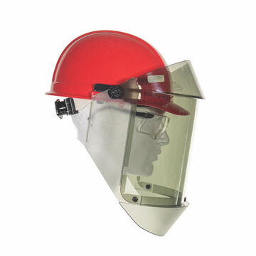 Face Shield Anti-fog Arc Flash, One Size, Clear Gray, Polycarbonate, 17 Cal/cm2, With Canadian Hard Cap