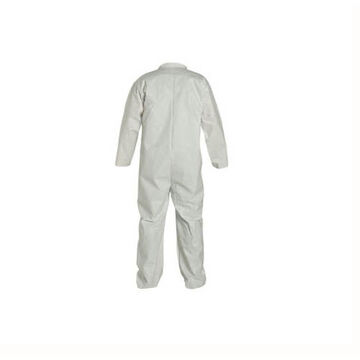 Hooded Protective Coverall, X-large, White, Microporous Film, For Automotive Refinishing
