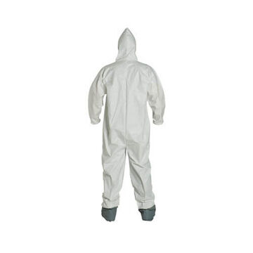 Hooded, Chemical Resistant Protective Coverall, White, Proshield® 60 Fabric