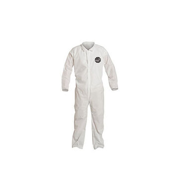 Chemical Resistant Protective Coverall, 3x-large, White, Proshield® 10 Fabric