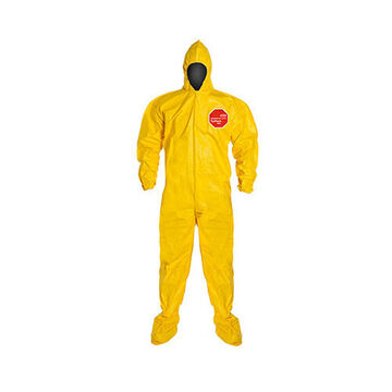 Chemical Resistant Protective Coverall, 3X-Large, Yellow, Tychem® 2000 Fabric