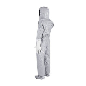 Chemical Resistant Protective Coverall, X-large, Gray, Tychem® 6000 Fabric