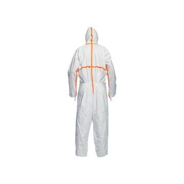 Hooded, Chemical Resistant Protective Coverall, X-large, White, Tyvek® 800 Fabric