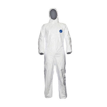 Hooded, Chemical Resistant Protective Coverall, 3X-Large, White, Tyvek® 500 Fabric